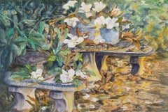 Antique Magnolias on a Tabletop by Caroline Davis Wilson (1810-1890 American) 