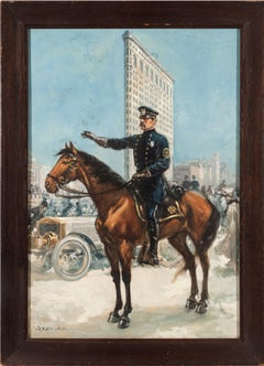 Policeman on Horseback, Flatiron, Frank Tolles Chamberlain (1873-1961, American)