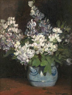 Lilacs, a Still Life by Minerva Josephine Chapman (1858-1947, American)