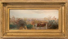 Italian Villa with View Toward Albano by Edward L. Custer (1837-1881, American)