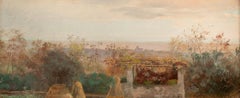 Italian Villa with View Toward Albano by Edward L. Custer (1837-1881, American)
