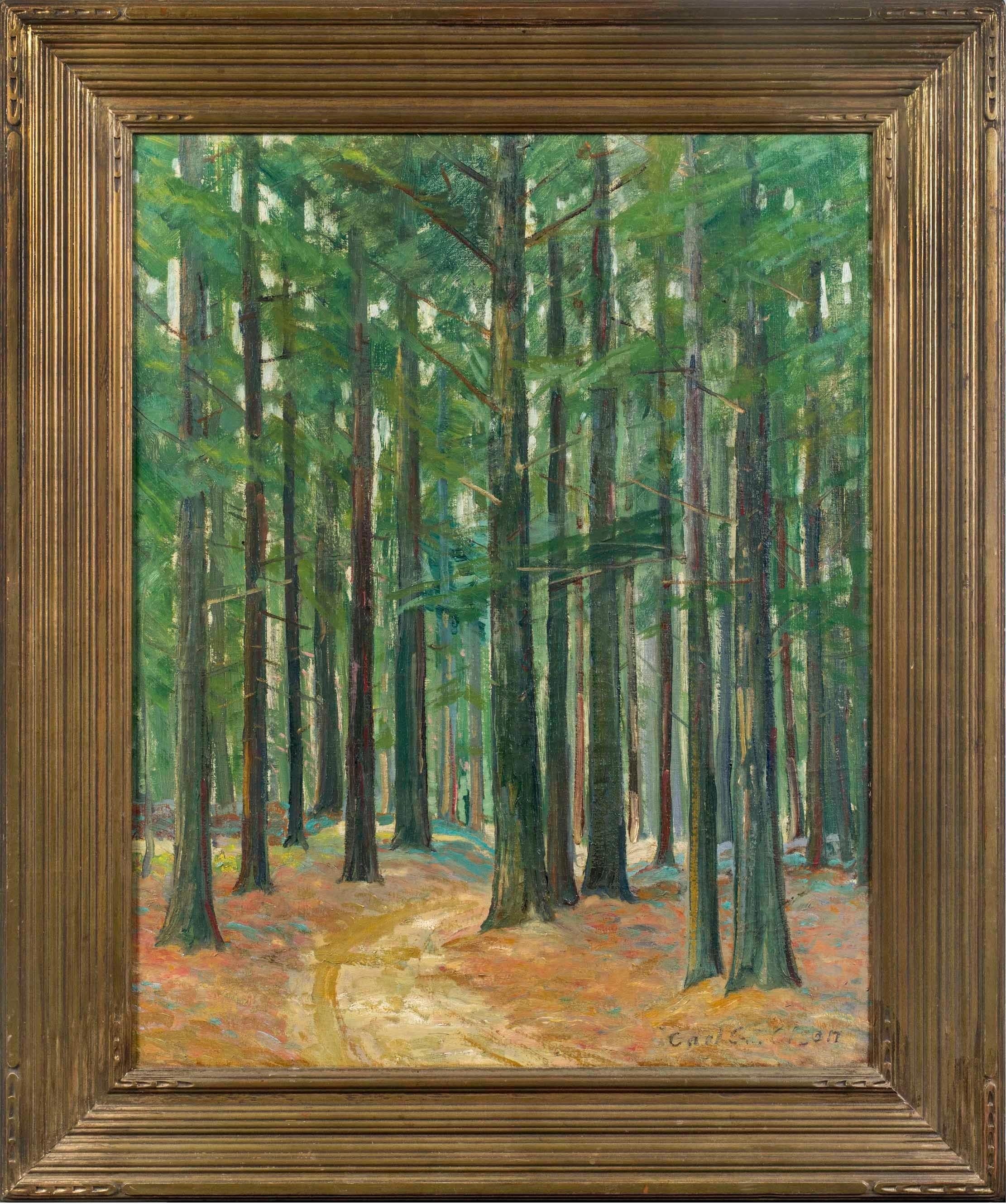 Woodland Gleam, a tonalist landscape by Carl Gustaf Theodore Olson (1875-1952)

Carl Gustaf Theodore Olson (1875-1952)
Woodland Gleam
Oil on canvas
30 1/16 x 24 3/8 inches
Signed lower right

Carl Gustaf Theodore Olson was born on June 7, 1875 in