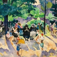 Filtered Sun, Luxembourg Gardens by Martha Walter (1875-1976, American)