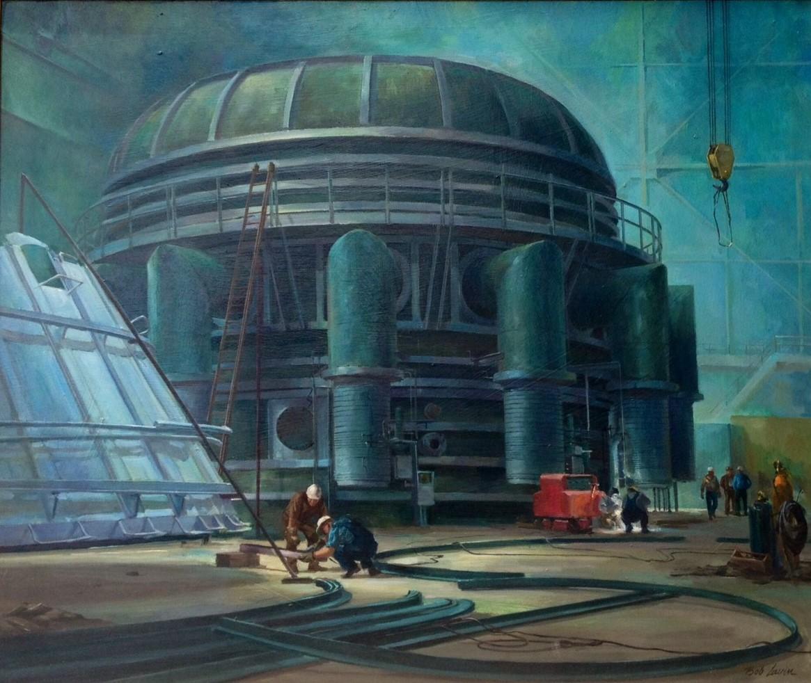 Building the Space Simulator - Painting by Robert Lavin