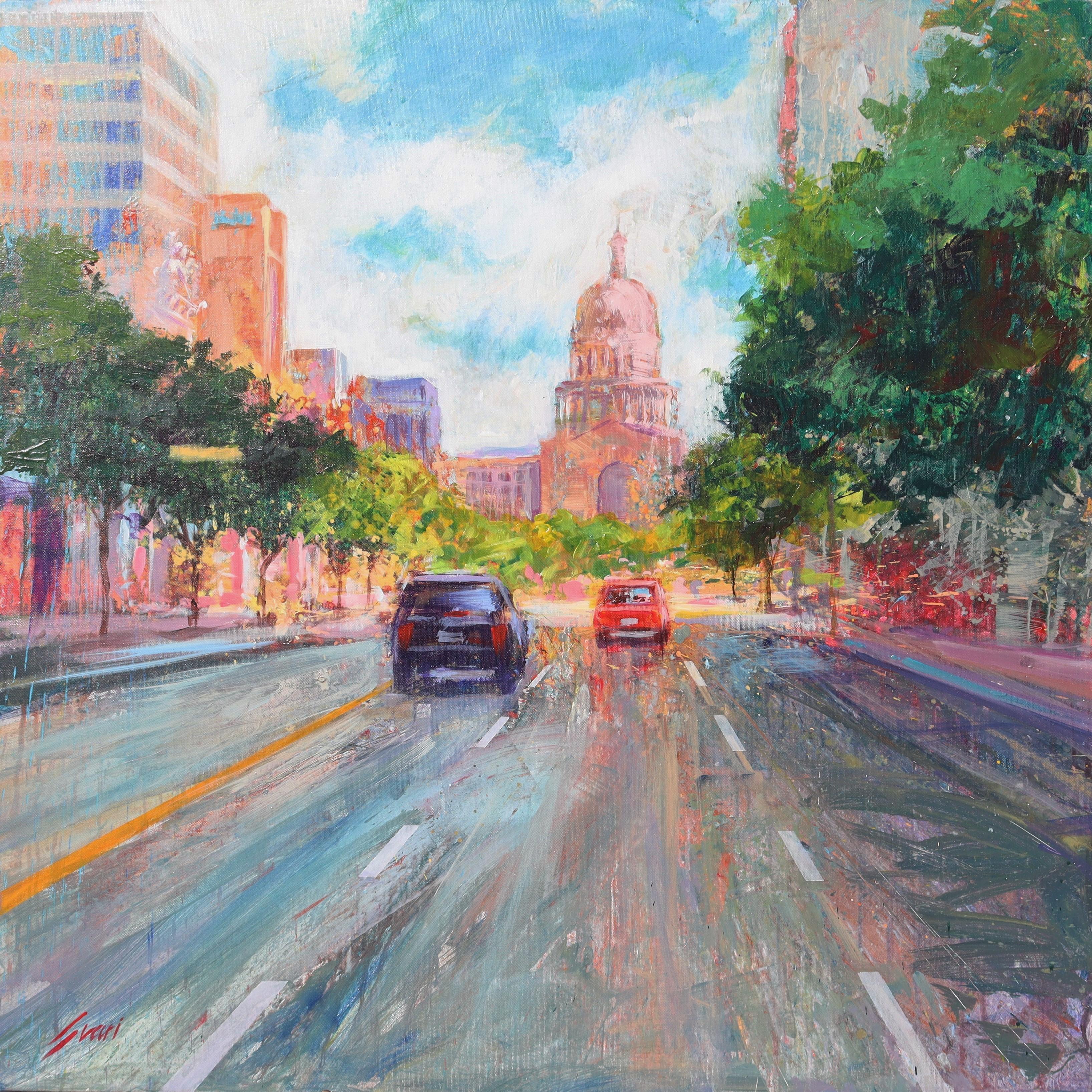 Congress Ave - Painting by Pep Suari