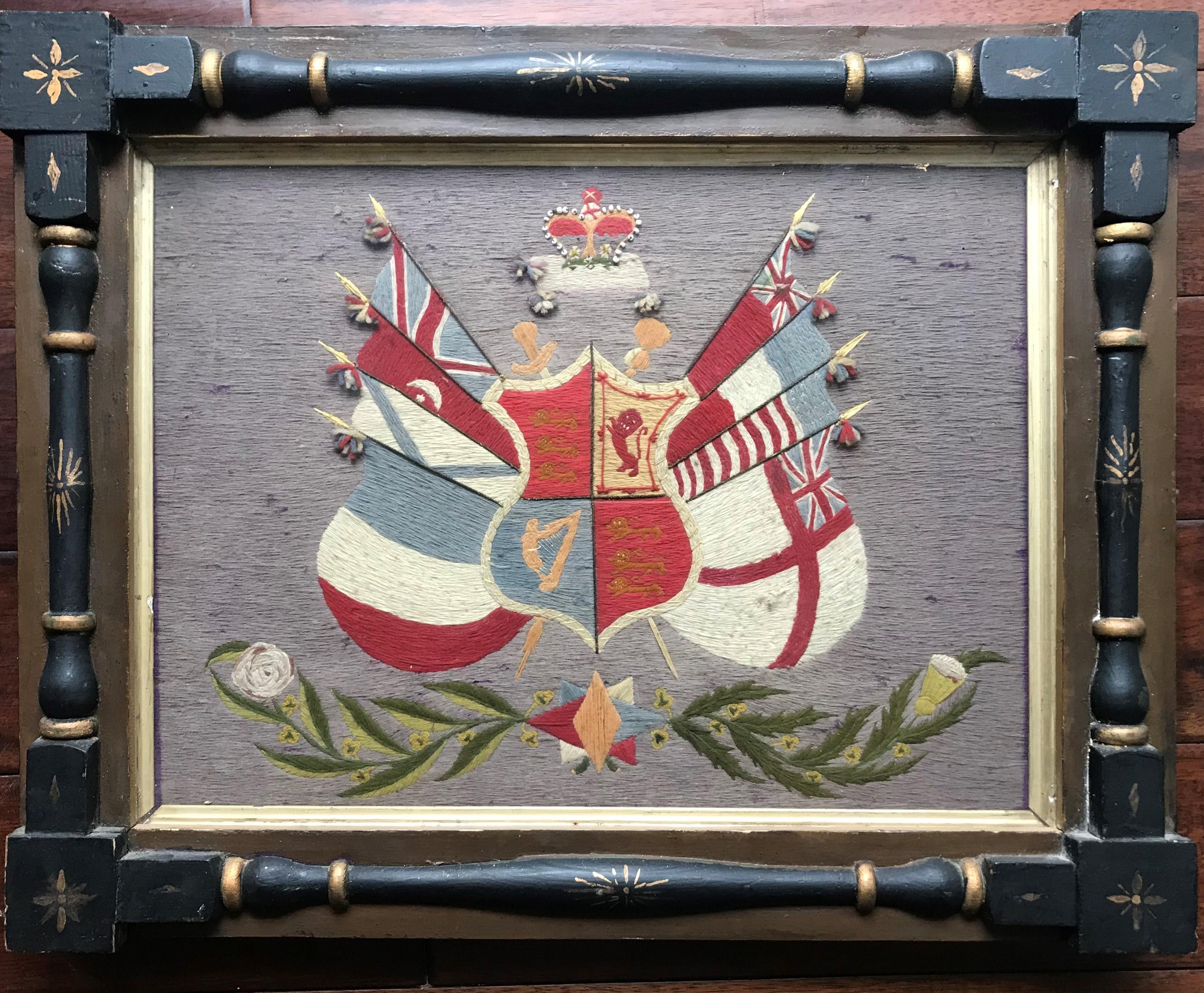 Royal Standard Wappenmantel aus Wolle des 19. Jahrhunderts 