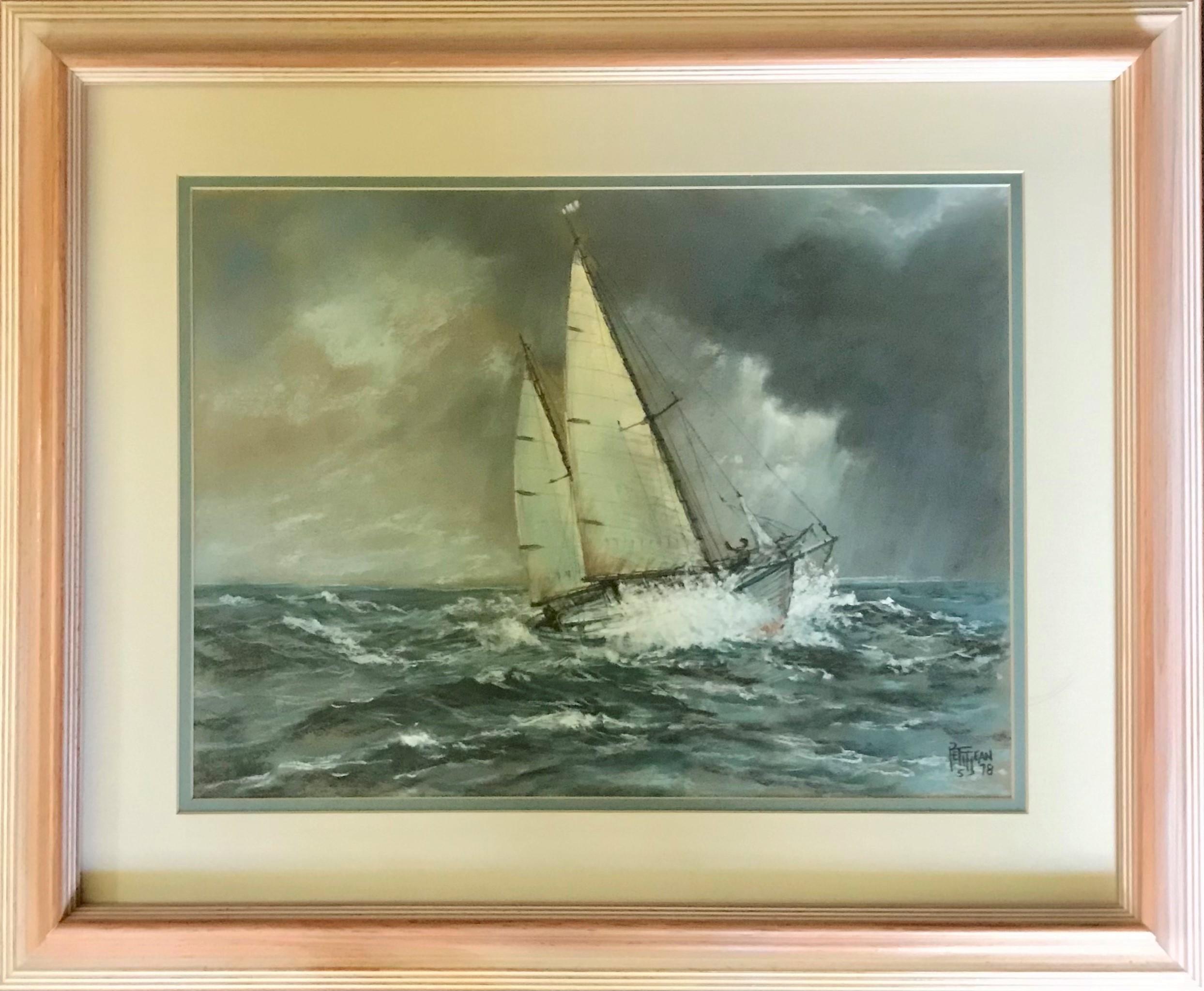 Robert Kleinhans Landscape Painting - Stormy Waters 