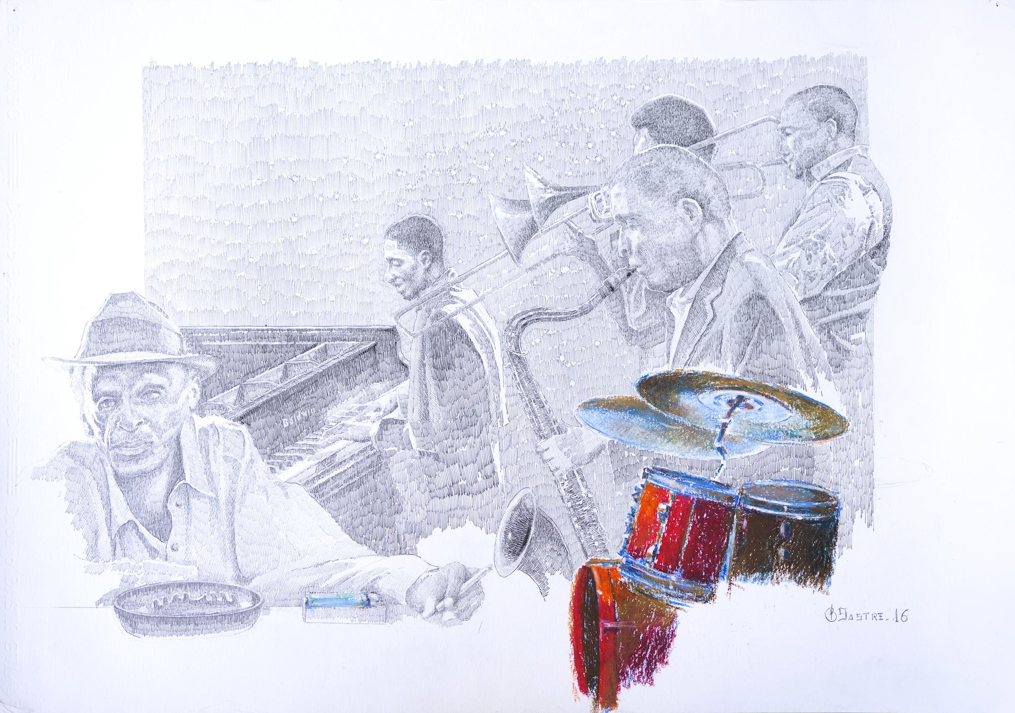 Jazz Band - Mixed Media Art by Bartolome Sastre