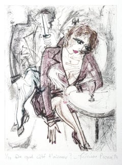 "Which side do you like?" - Frederic Pierre Figurative Lithograph