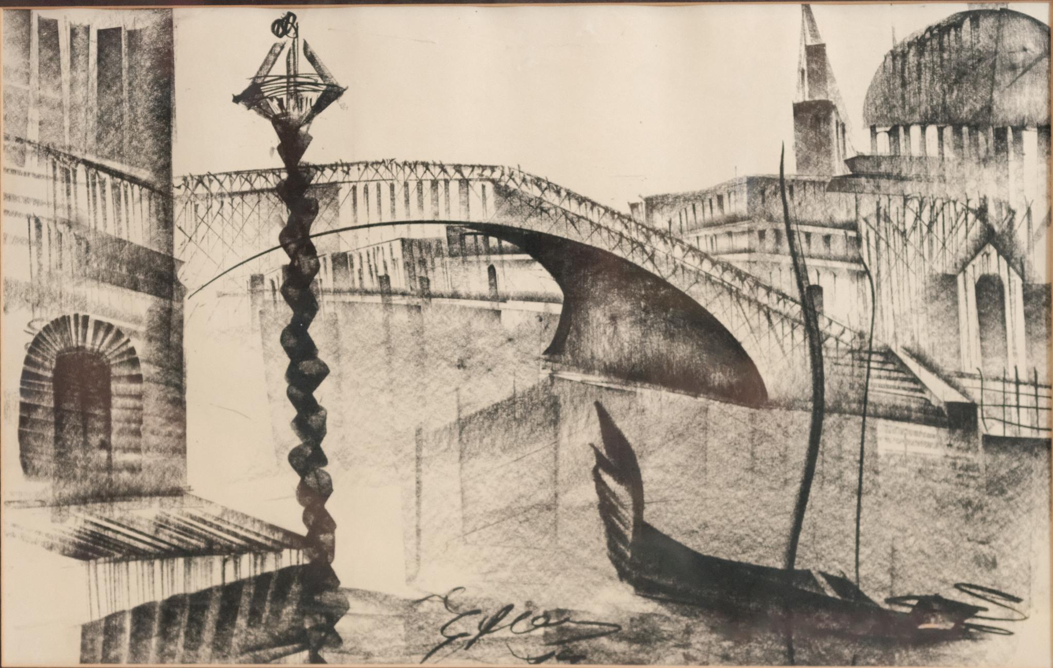 Unknown Landscape Art - Rialto Bridge in Venice Italy