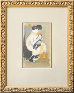 Mother and Baby Watercolor