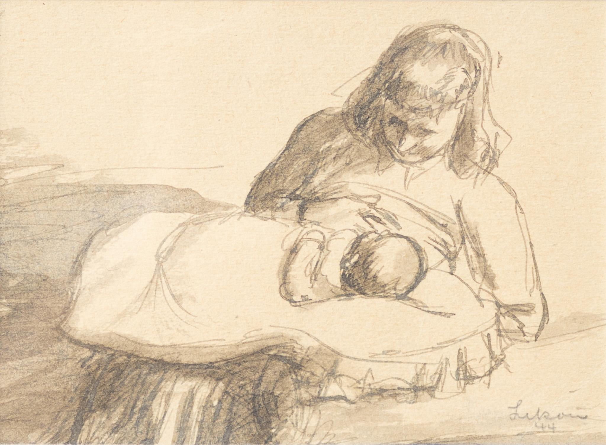 Nursing Mother Sketch - Art by Gustav Likan