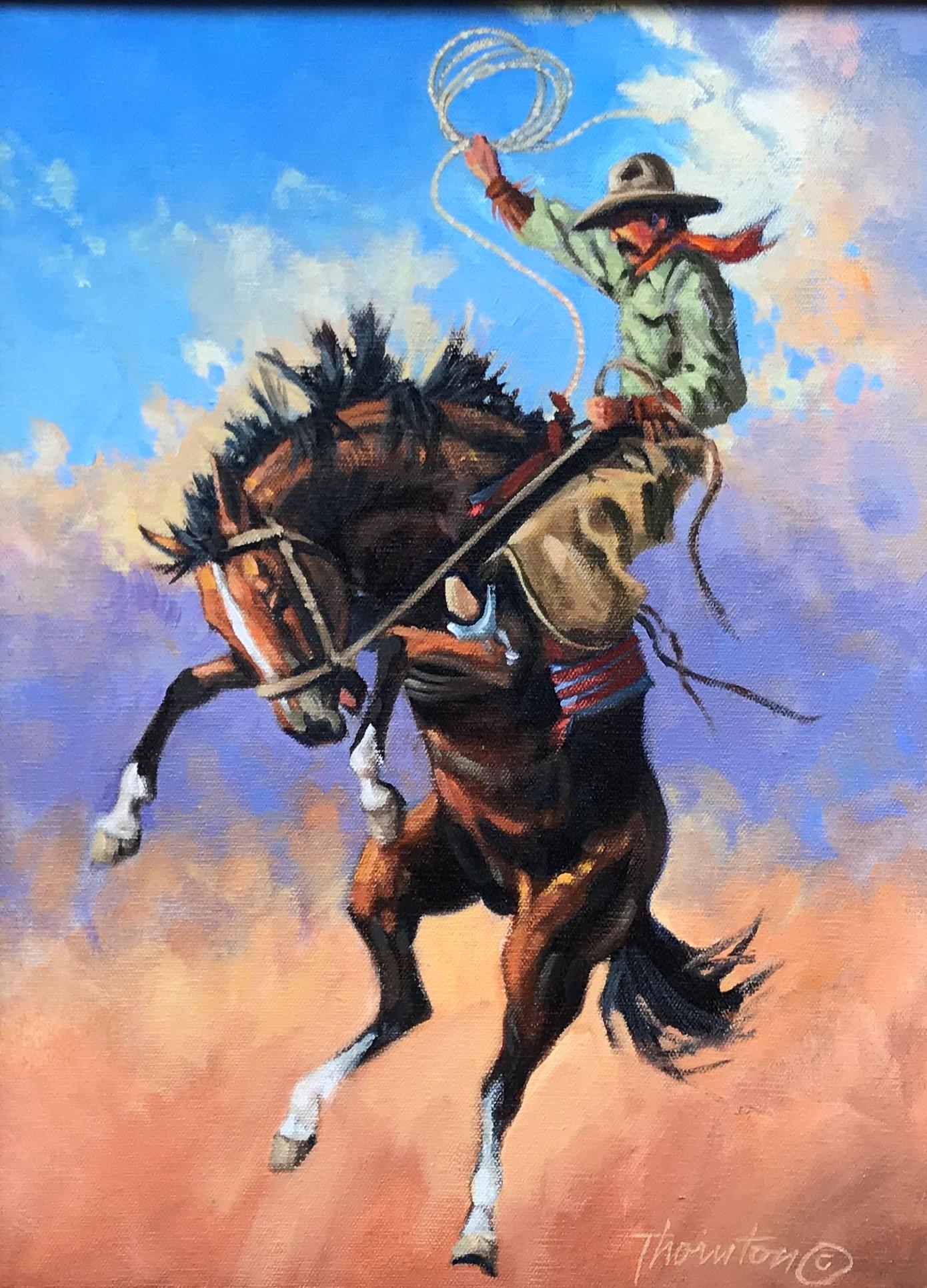 Bucking Bronco - Painting by Gary Jack Thornton