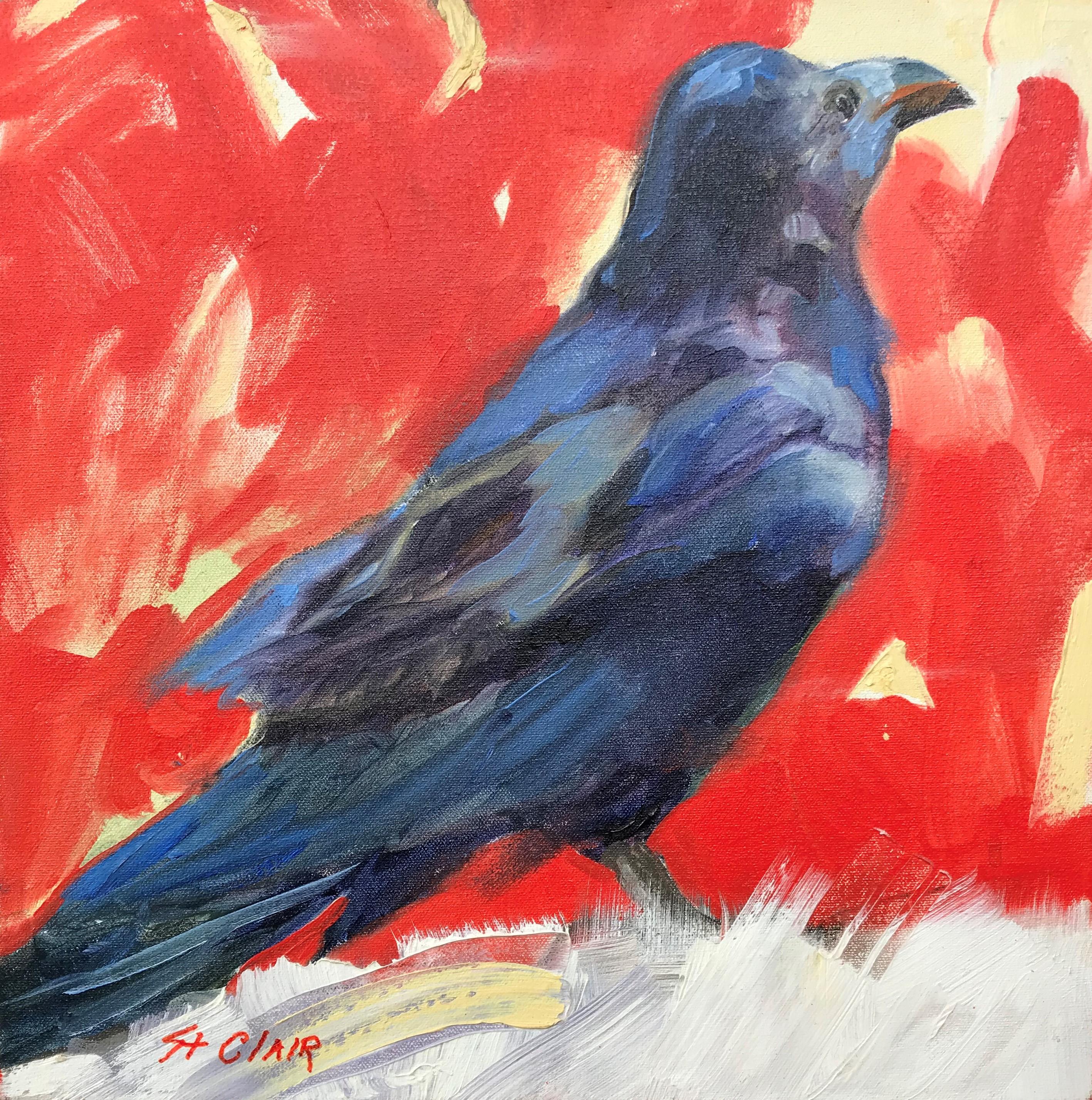 Linda St. Clair Animal Painting - Raven