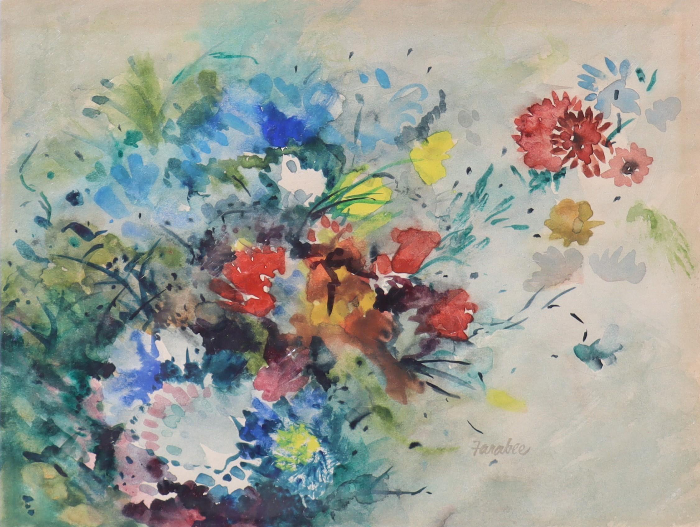 Bunter Blumenstrauß – Mixed Media Art von Ralph Farabee