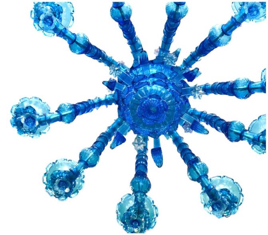 Blue Murano Glass Chandelier