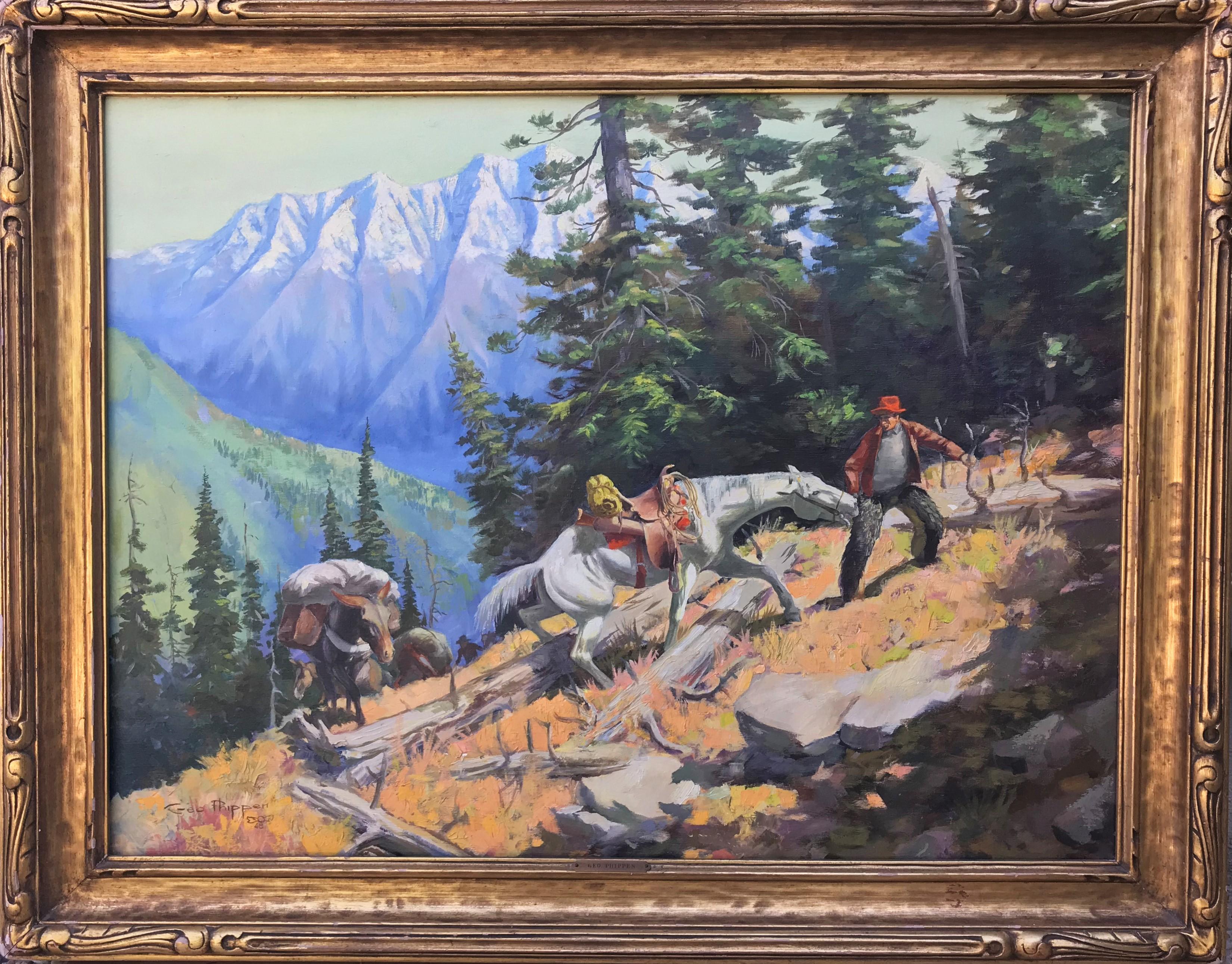 Up the Mountain - Painting by George Phippen