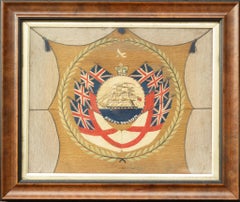 19th Century British Woolie "Dieu Et Mon Droit"