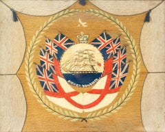 Britische Wolle des 19. Jahrhunderts „Dieu Et Mon Droit“