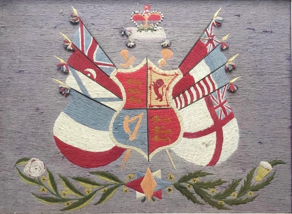 Royal Standard Wappenmantel aus Wolle des 19. Jahrhunderts  (Volkskunst), Art, von Unknown