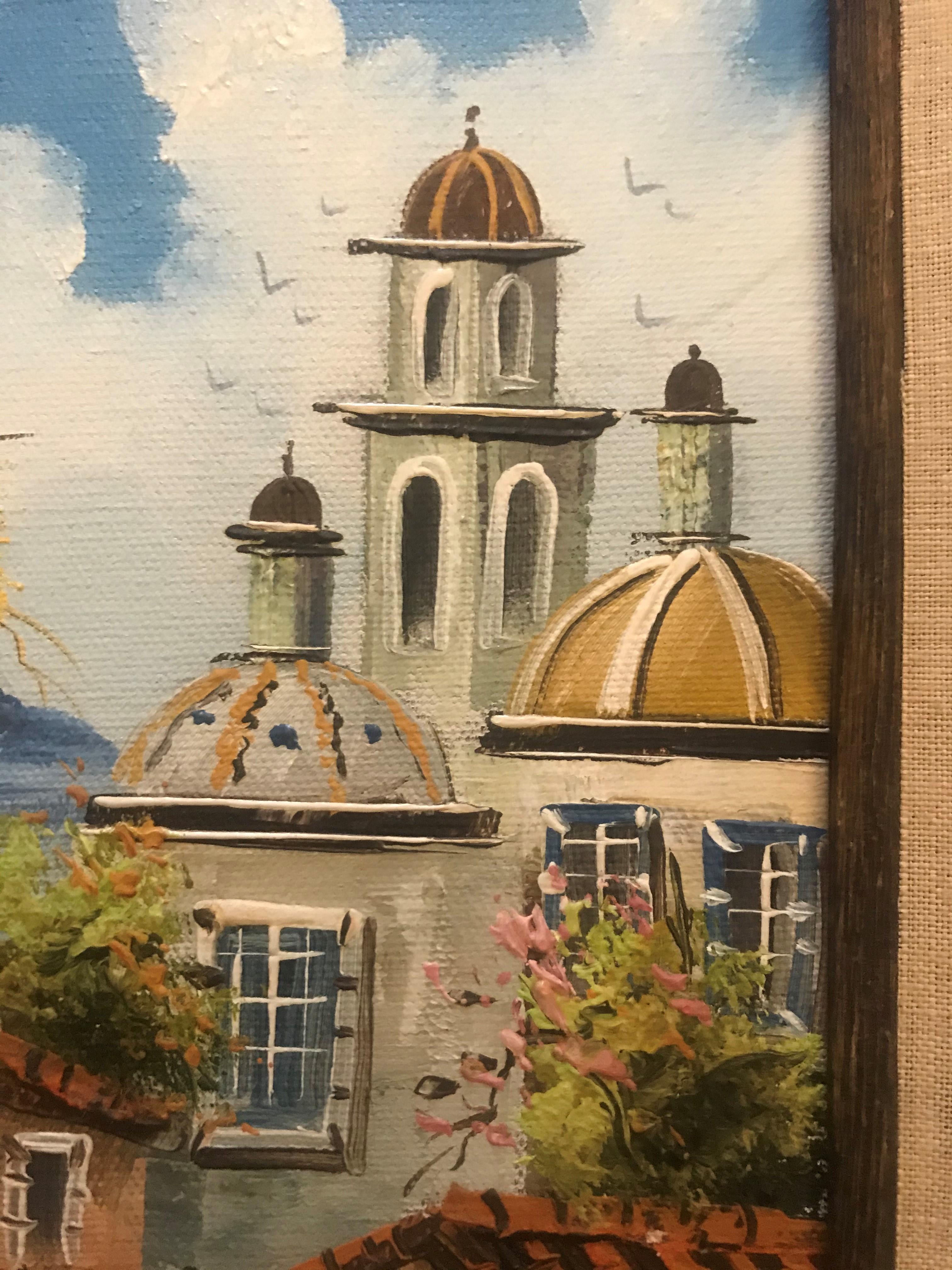 Spanish Villa by Benjamin Palencia - Painting by Benjamin Palencia 