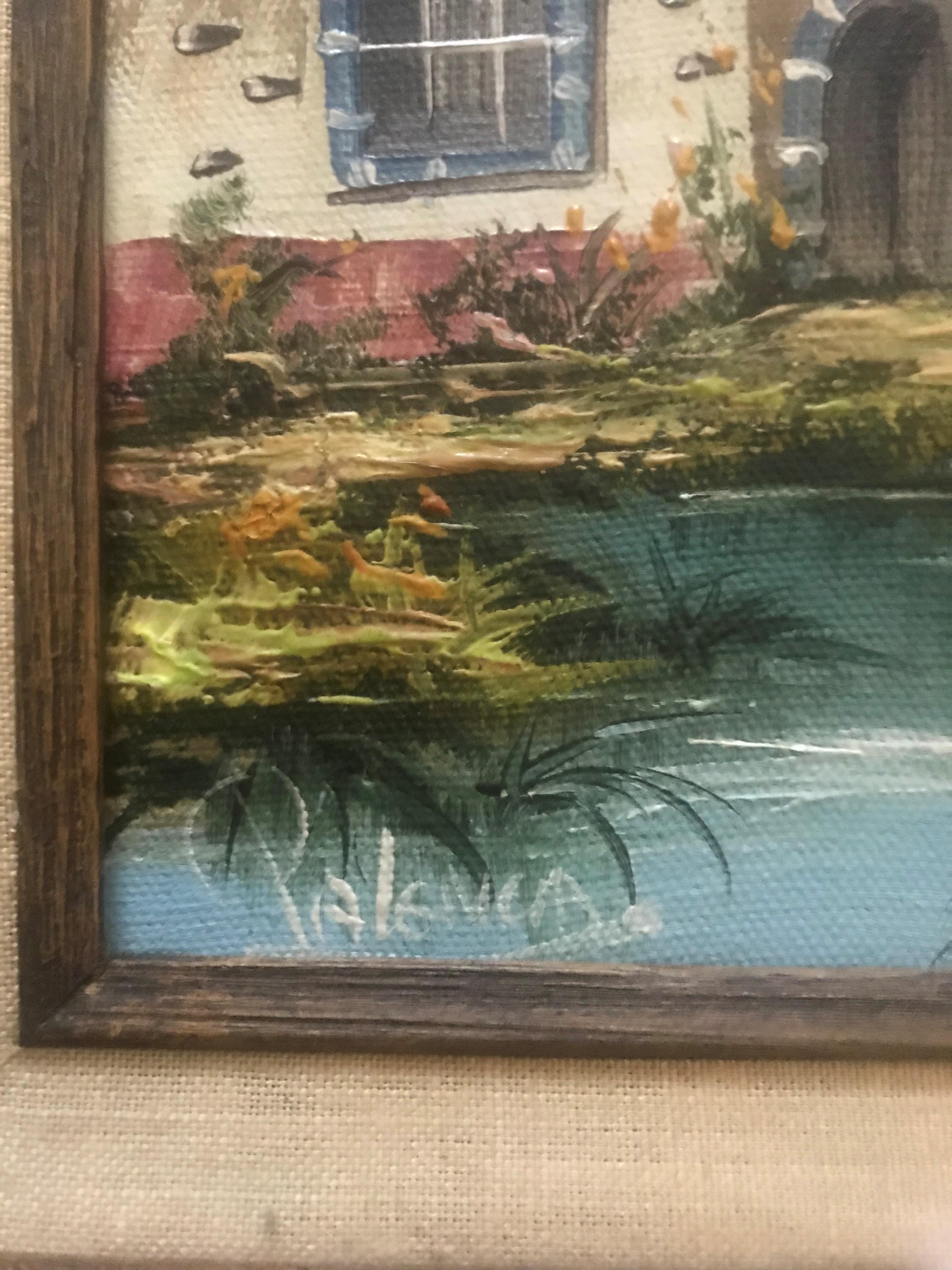 Spanish Villa by Benjamin Palencia - Surrealist Painting by Benjamin Palencia 