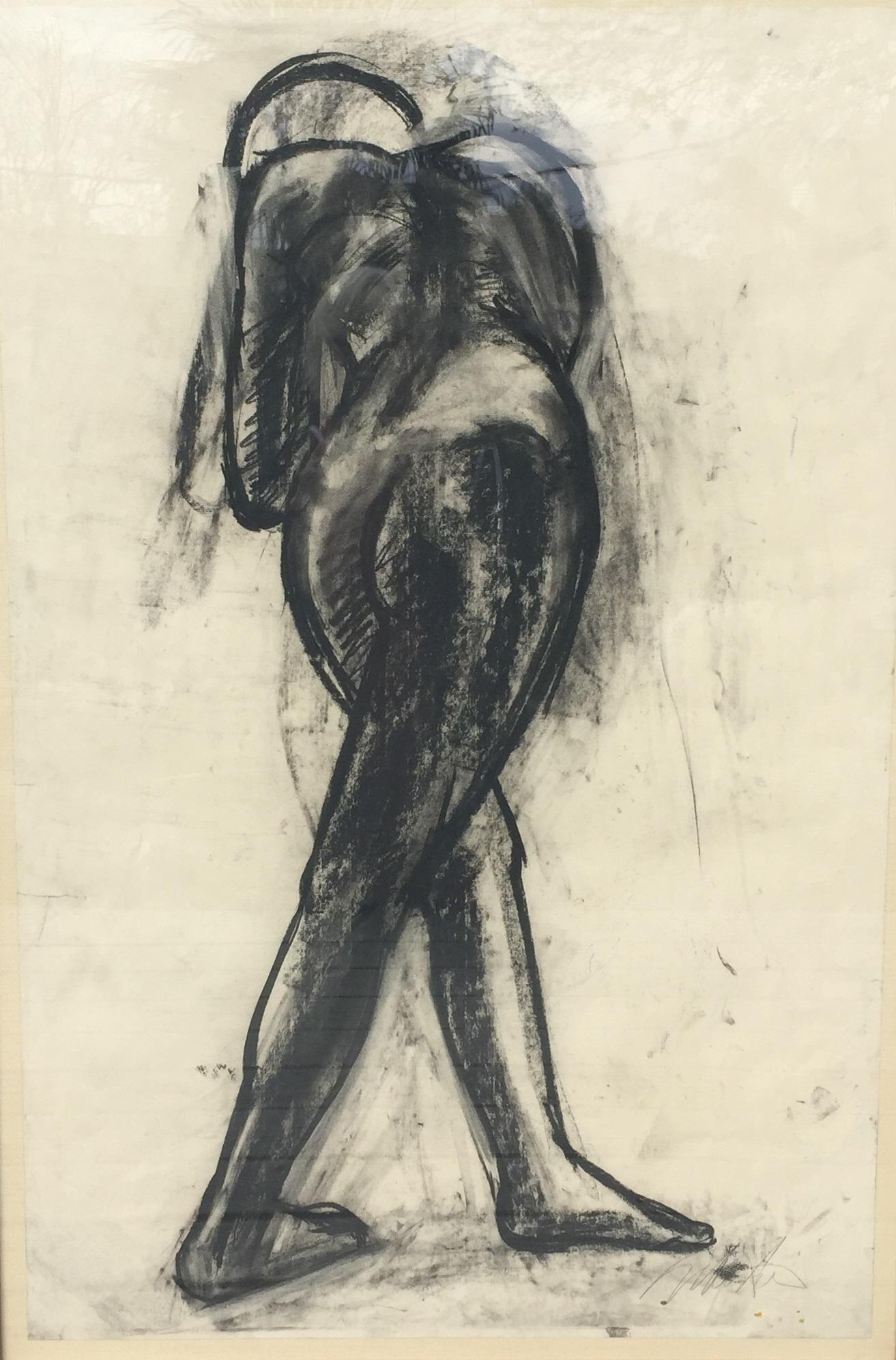 Sylvia Schuster Figurative Art – Figur mit gekreuzten Beinen