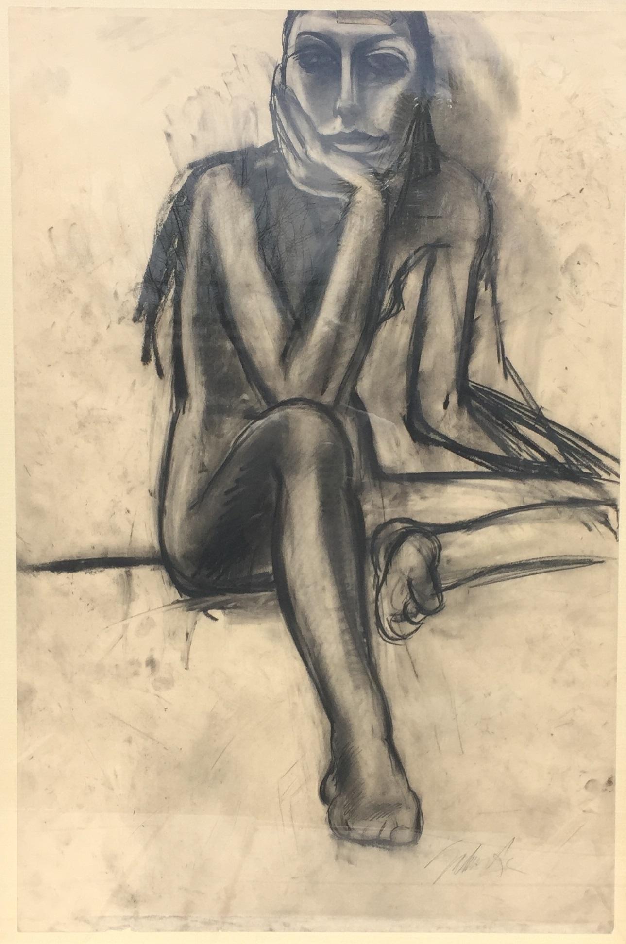 Sylvia Schuster Figurative Art - The Female Thinker