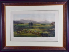 Hand Colored Lithograph of an Irish Hunting Scene