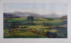 Hand Colored Lithograph of an Irish Hunting Scene