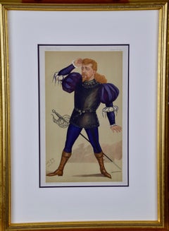 Hand Colored 19th c. Vanity Fair Caricature of an Opera Singer, "Polish Tenor"