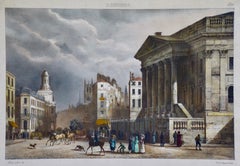 19th Century Hand Colored Engraving of the Palace of the Lord Mayor of London