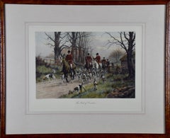 Engraving of a British Fox Hunting Scene "The Pink Of Condition"