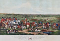 Her Majesty's Stag Hounds on Ascot, A Colored 19th Century British Hunting Scene