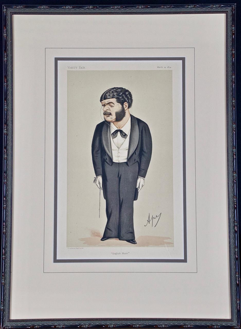 Gilbert & Sullivan: Coppia incorniciata di ritratti di Vanity Fair del 19° secolo - Print di Sir Leslie Ward