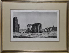 'Description De L'Égypte' Engraving of Tomb & Statue of Ramses II (Ozymandias)