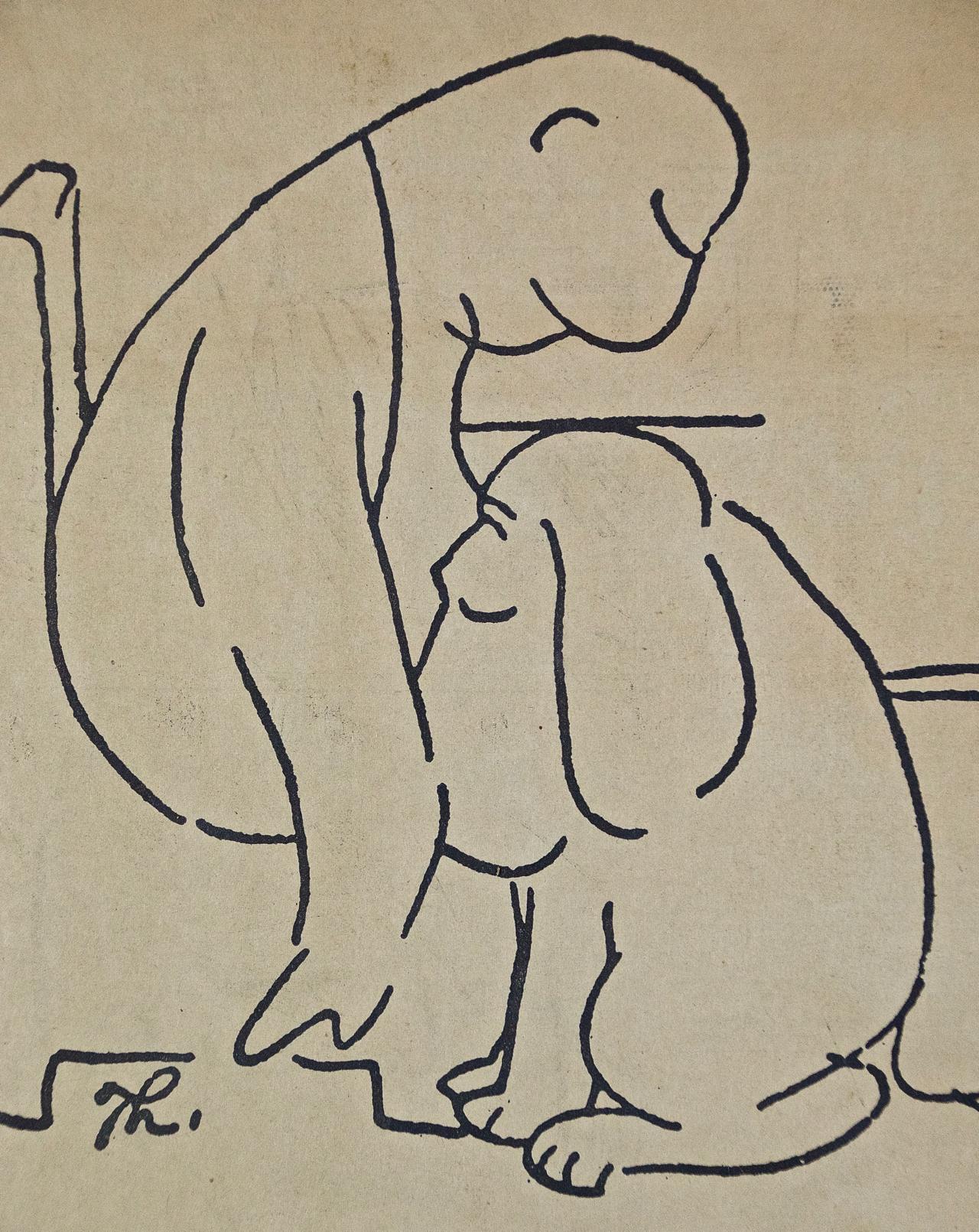 Weihnachtslithographie-Poster nach James Thurber „God Rest Ye Merry Gentlemen“ im Angebot 2