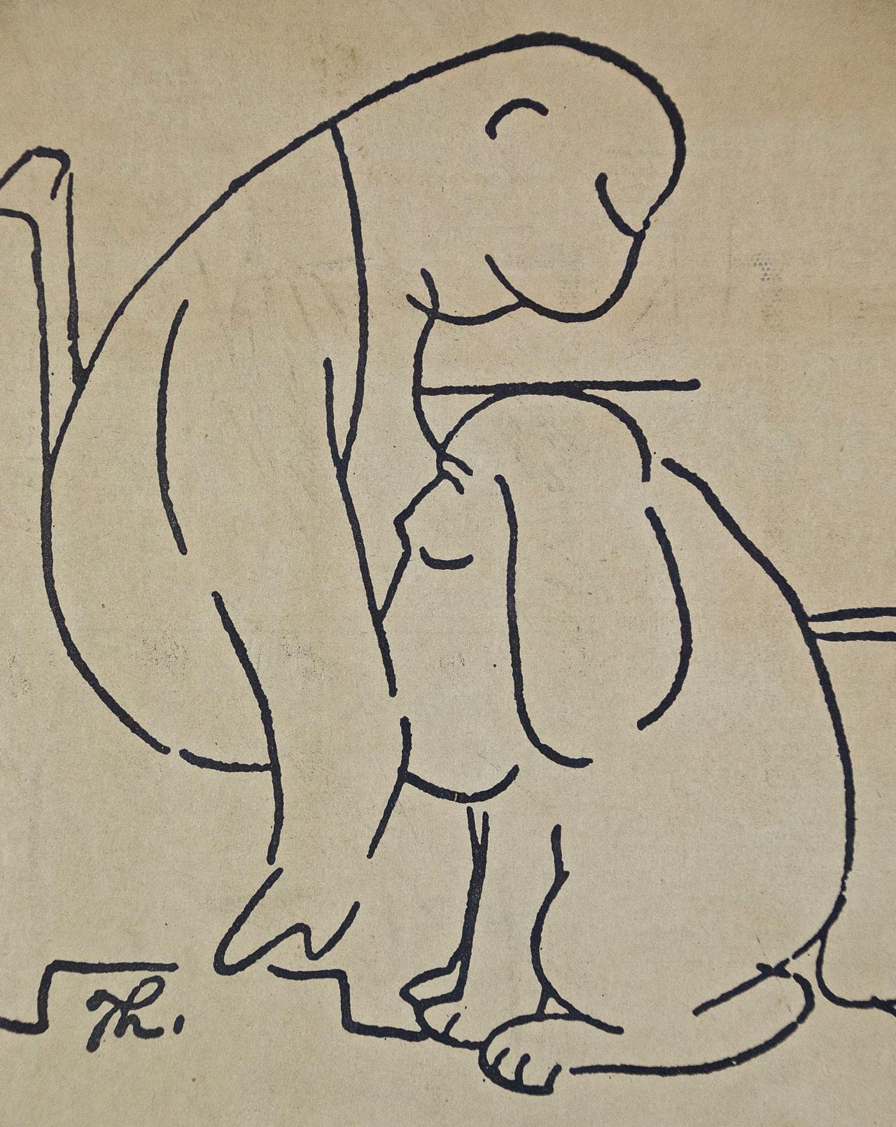 Affiche de Noël Lithographie d'après James Thurber « God Rest Ye Merry Gentlemen »  en vente 2