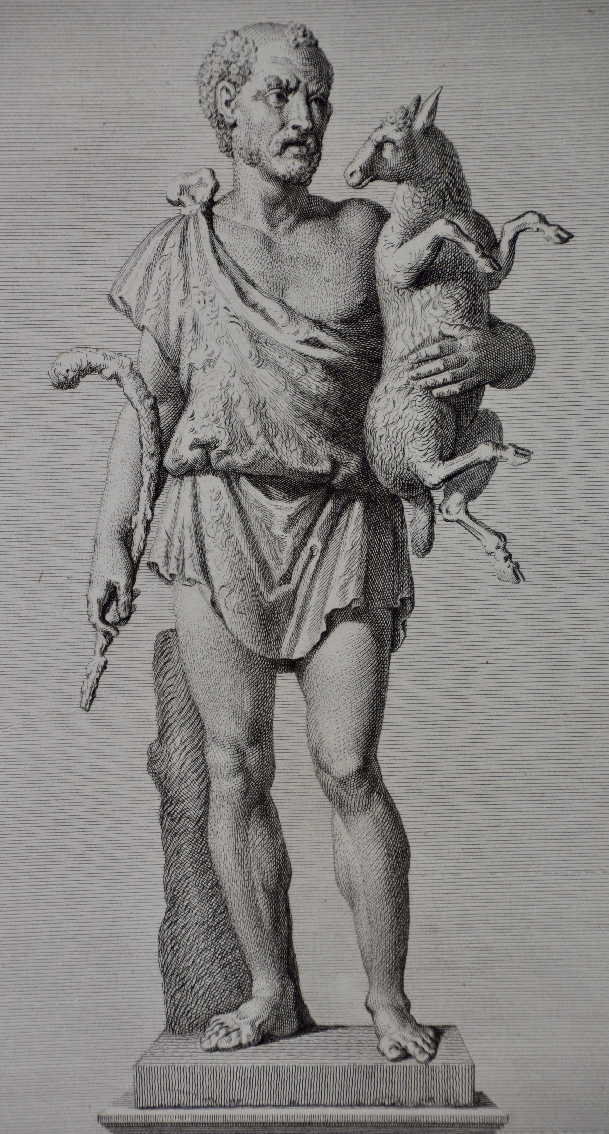 Statues romaines anciennes au Vatican : Un ensemble de trois gravures du C.I.C. en vente 6
