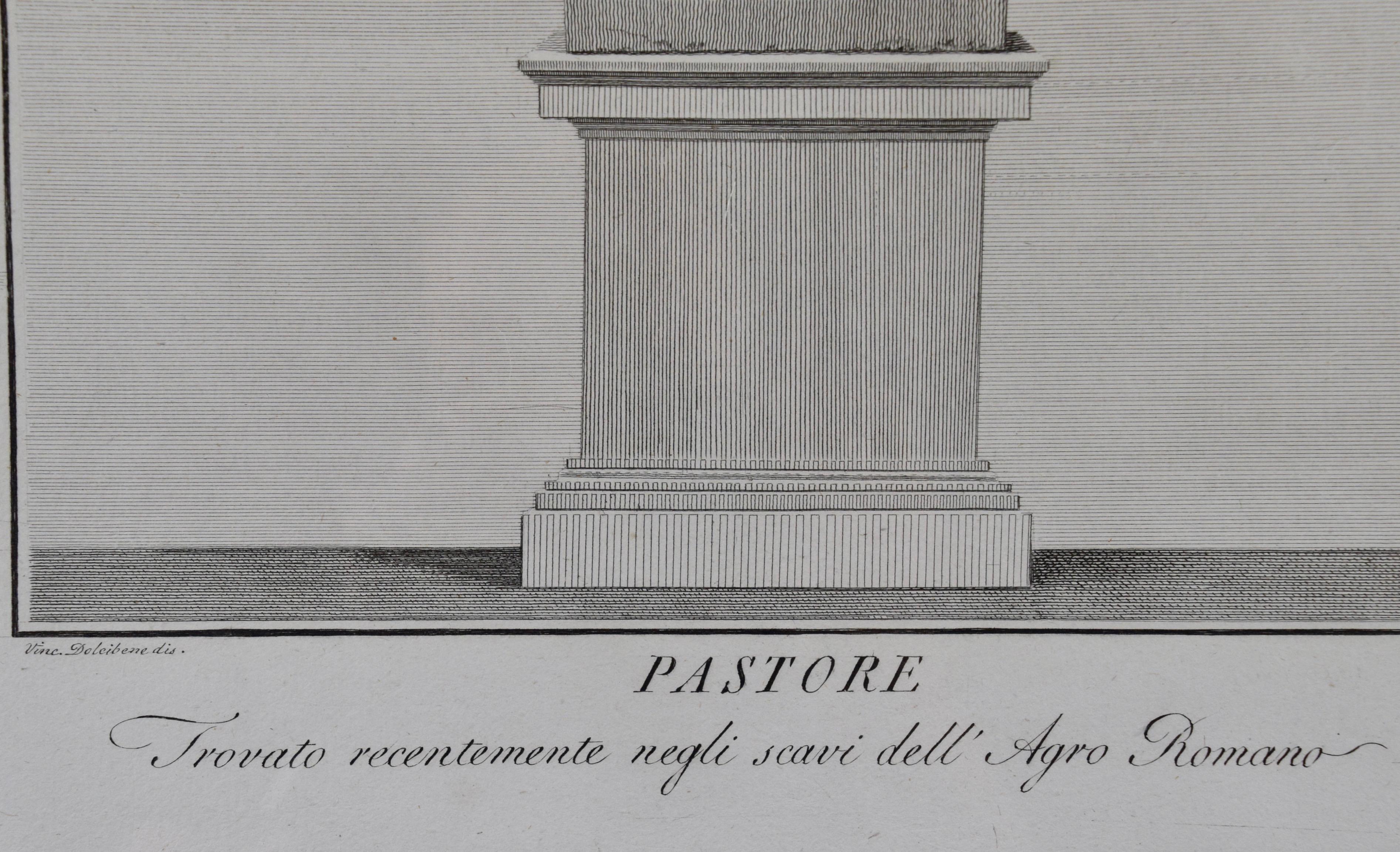 Statues romaines anciennes au Vatican : Un ensemble de trois gravures du C.I.C. en vente 7