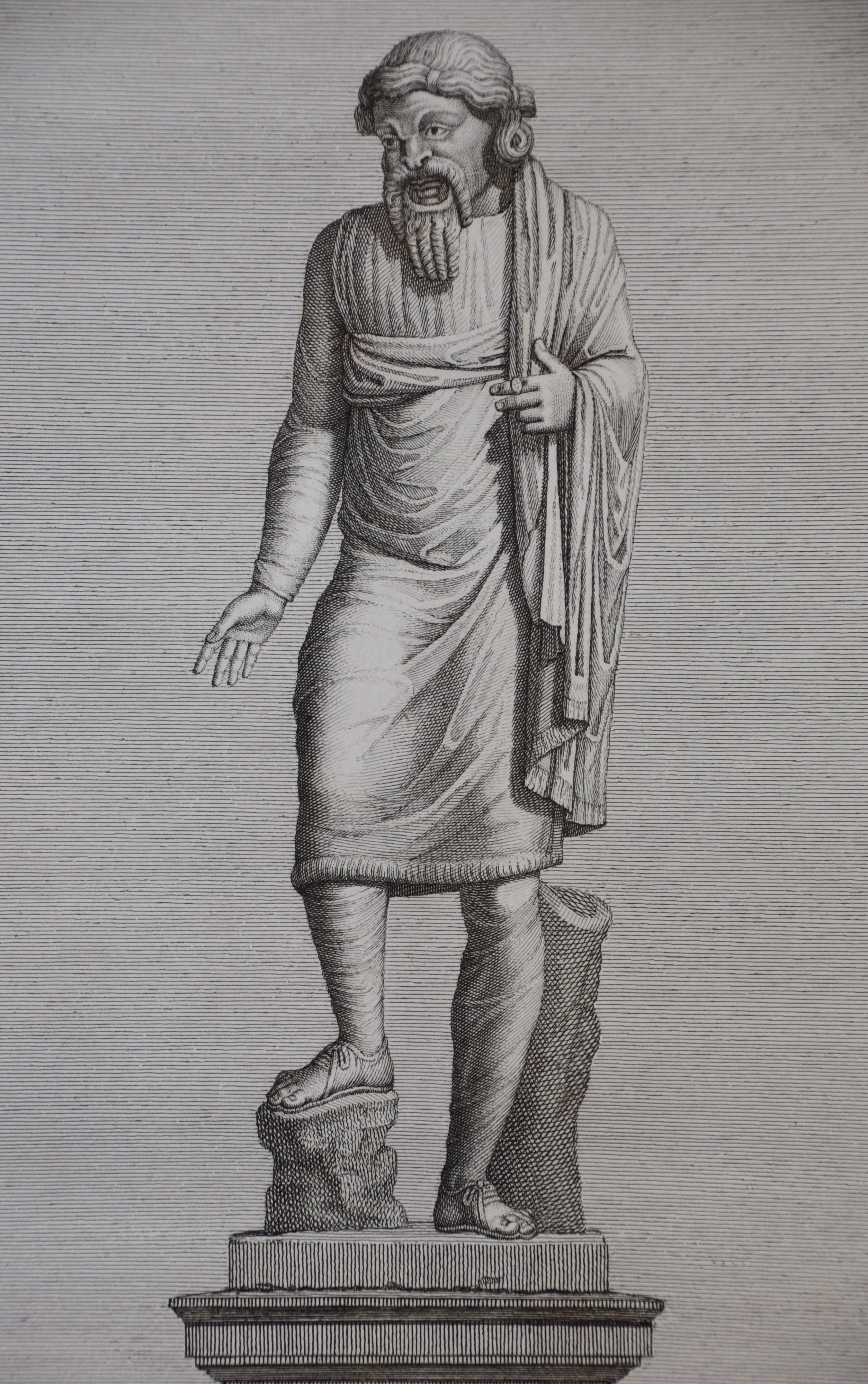 Statues romaines anciennes au Vatican : Un ensemble de trois gravures du C.I.C. en vente 12