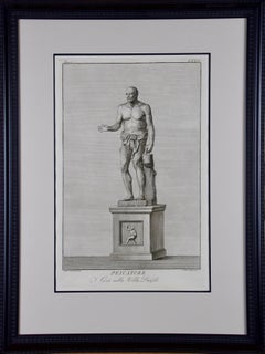 Ancient Roman Statues in the Vatican: A Grouping of Three 18th C. Engravings