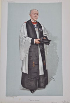 Antique Vanity Fair Caricature, Rev. Edgar Sheppard "A Great Marrier" by Spy