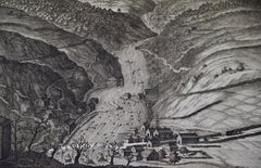 An Antique Engraved View of "Waterfalls in Smoland", Sweden by Erik Dahlberg