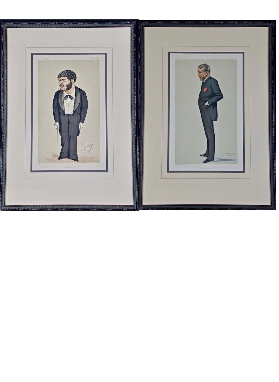 Portrait Print di Sir Leslie Ward - Gilbert & Sullivan: Coppia incorniciata di ritratti di Vanity Fair del 19° secolo