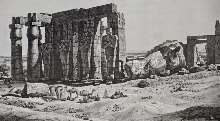 'Description De L'Égypte' Engraving of Tomb & Statue of Ramses II (Ozymandias)  For Sale 1