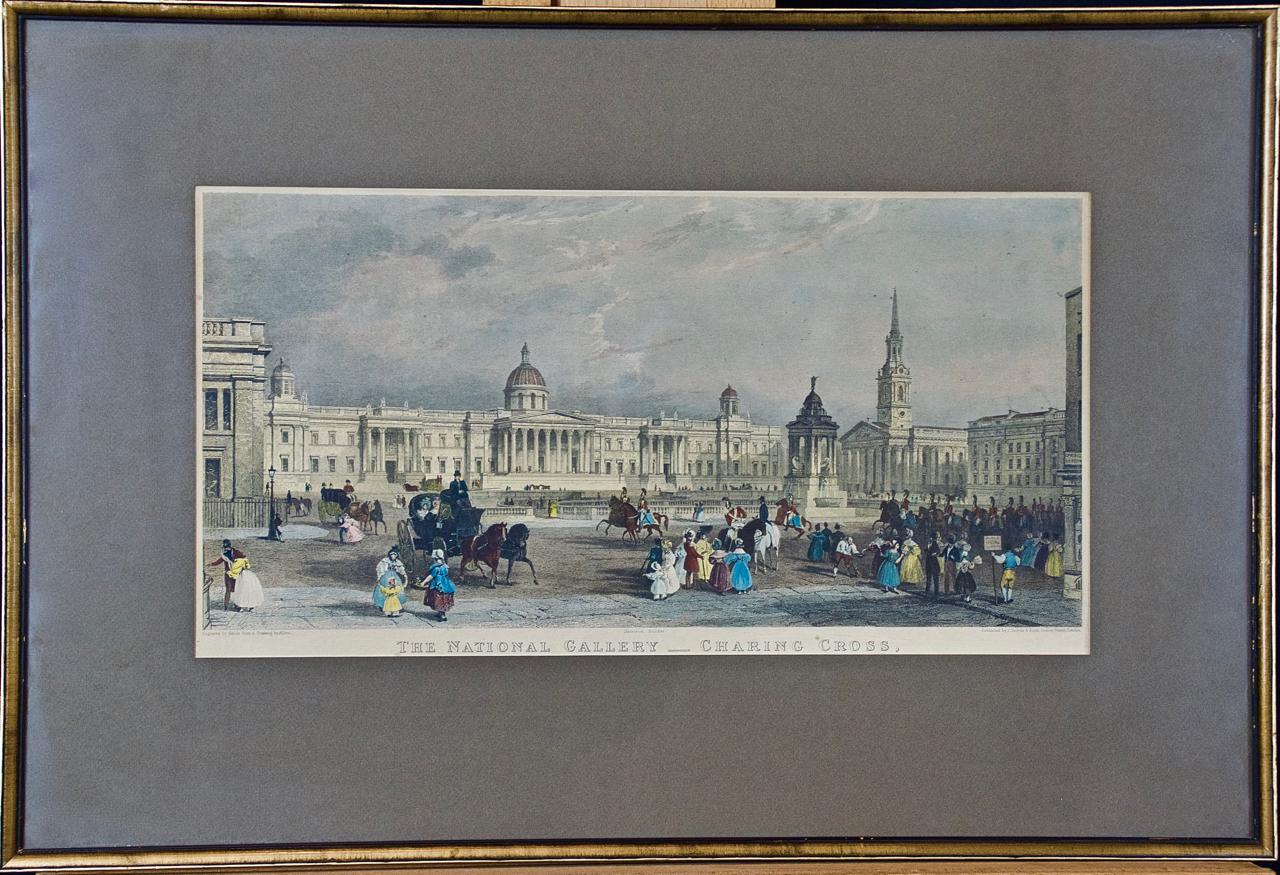 After Thomas Allom  Landscape Print - Views of London: A Pair of Framed 19th Century Engravings by Havell and Allom