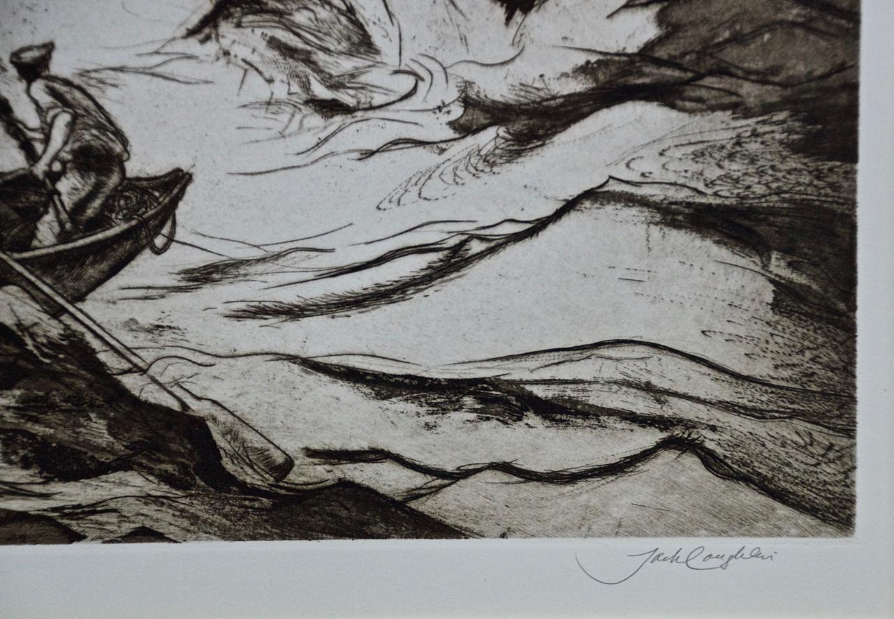A Set of Three Copperplate Etchings of Whaling Scenes by Jack Coughlin 4