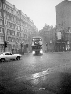 Double Decker Bus in Storm, London, 1981, Photography