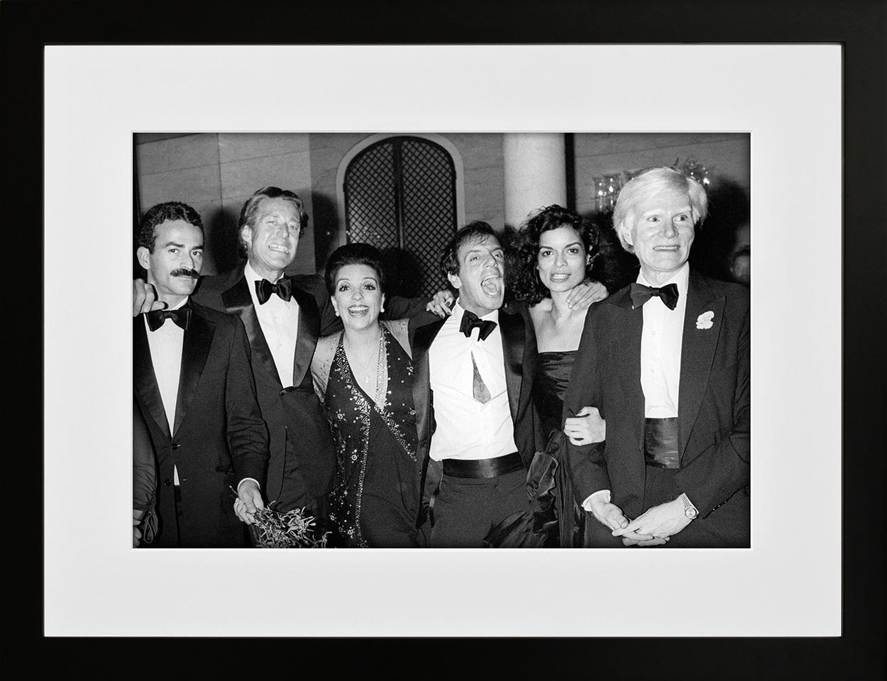 Victor Hugo, Halston, Liza Minnelli, Steve Rubell, Bianca Jagger & Andy Warhol - Photograph by Richard Young